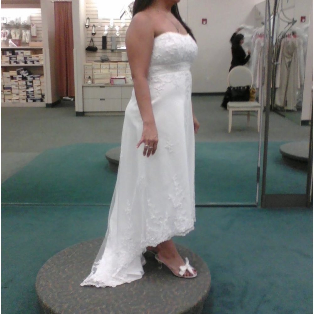 Ivory wedding dress. Size 8.  No tears.  Stored in garment bag. $150 neg